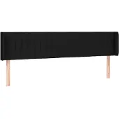 Syfax Cabecero de tela negro 183x16x78/88 cm