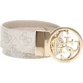 GUESS Cinturón 'NOELLE' beige / blanco