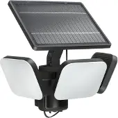 Philips Lámpara LED solar Zyren, negra, 5000 K, con sensor, IP65