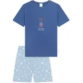 Schiesser Pijama ' Kids Nightwear ' azul claro / azul oscuro
