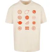Merchcode Camiseta 'Summer - Citrus' arena / rojo anaranjado
