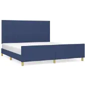 Syfax Cama sin colchón tela azul 180x200 cm