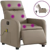 Sonstiges Sillón reclinable de masaje eléctrico cuero sintético capuchino