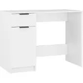 Syfax Escritorio de madera contrachapada blanco 100x50x75 cm