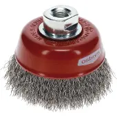 Osborn Cepillo de alambre para amoladora angular, diámetro 80 mm, cepillo de copa para amoladora angular, con alambre especial Xtreme, cepillo de alambre de acero, ondulado