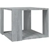 Syfax Mesa de centro madera contrachapada gris Sonoma 40x40x30 cm