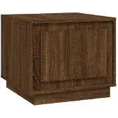 Syfax Mesa de centro madera contrachapada roble marrón 51x50x44 cm