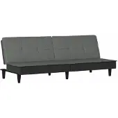 Syfax Sofá cama de tela gris oscuro