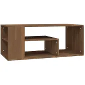 Syfax Mesa de centro madera contrachapada roble marrón 100x50x40 cm