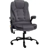 Syfax Silla de oficina de masaje terciopelo gris oscuro