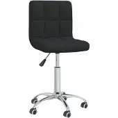 Syfax Silla de oficina giratoria de tela negra