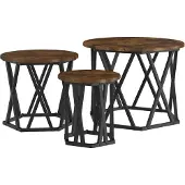 Syfax Mesa Lateral Nido 3 pcs Roble ahumado