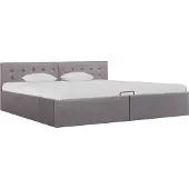 Syfax Cama canapé hidráulica almacenaje sin colchón taupe 180x200 cm