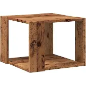 Syfax Mesa de centro de madera contrachapada envejecida 40x40x30 cm