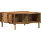Syfax Mesa de centro madera de ingeniería envejecida 60x60x30 cm