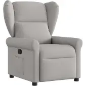Syfax Sillón reclinable de tela gris nube