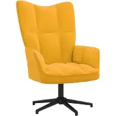 Syfax Sillón de relax de terciopelo amarillo mostaza