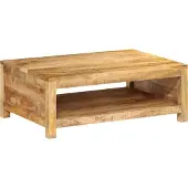 Syfax Mesa de centro de madera maciza mango 80x55x30 cm
