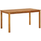 Syfax Mesa de jardín madera maciza de acacia 140x80x74 cm