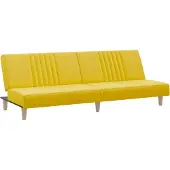 Syfax Sofá cama de tela amarillo claro