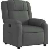 Syfax Sillón reclinable de tela gris oscuro