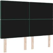 Syfax Cabecero LED con tiras LED Verde oscuro 144 cm Terciopelo