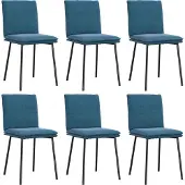 Syfax Sillas de comedor 6 unidades terciopelo azul