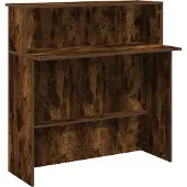 Syfax Mostrador de recepción roble ahumado 100x50x103,5 cm