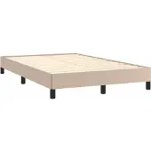 Syfax Estructura cama sin colchón cuero sintético capuchino 120x190cm
