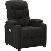 Syfax Sillón de masaje de tela negro
