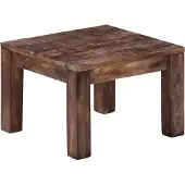 Syfax Mesa de centro madera maciza de mango 50x50x35 cm