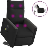 Syfax Sillón de masaje eléctrico reclinable elevable tela