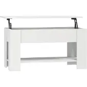 Syfax Mesa de centro madera de ingeniería blanco 101x49x52 cm
