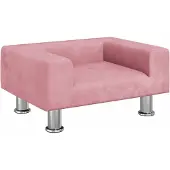 Syfax Cama para perros de terciopelo rosa 50x40x26,5 cm