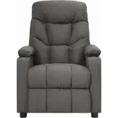 Syfax Sillón reclinable de tela gris oscuro