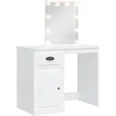 Syfax Tocador con luces LED blanco 90x42x132,5 cm