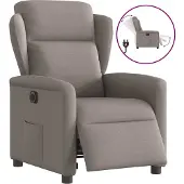 Syfax Sillón reclinable eléctrico tela gris taupé