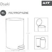 MSV Papelera De Reciclaje Osaki 3l