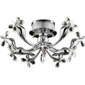 Luxera Lámpara de techo SIRIUS, 20W, diámetro 80cm, metal con cristales, regulable