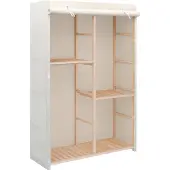 Syfax Armario de ropa de 3 niveles 110x40x170 cm