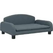Syfax Cama para perros de tela gris oscuro 70x45x30 cm