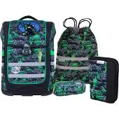 MCNEILL Ergo Compacto Juego de mochilas escolares 5 piezas verde