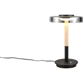 TRIO Lámpara de mesa LED Celeste, metal/vidrio, regulable