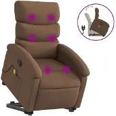 Sonstiges Silla de masaje reclinable de pie de tela marrón