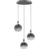 Eko-Light Lámpara colgante MONTE SILVER, 3 bombillas E27