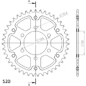 Supersprox Corona Trasera Stealth 43d Rst478x43gld