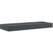 Syfax Lavabo de fundición de mineral/mármol antracita 120x46x11 cm