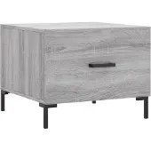 Syfax Mesa de centro madera contrachapada gris Sonoma 50x50x40 cm