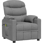 Syfax Sillón de masaje tela gris claro