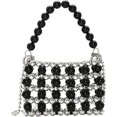 Koosh Bolso de mano negro / plata